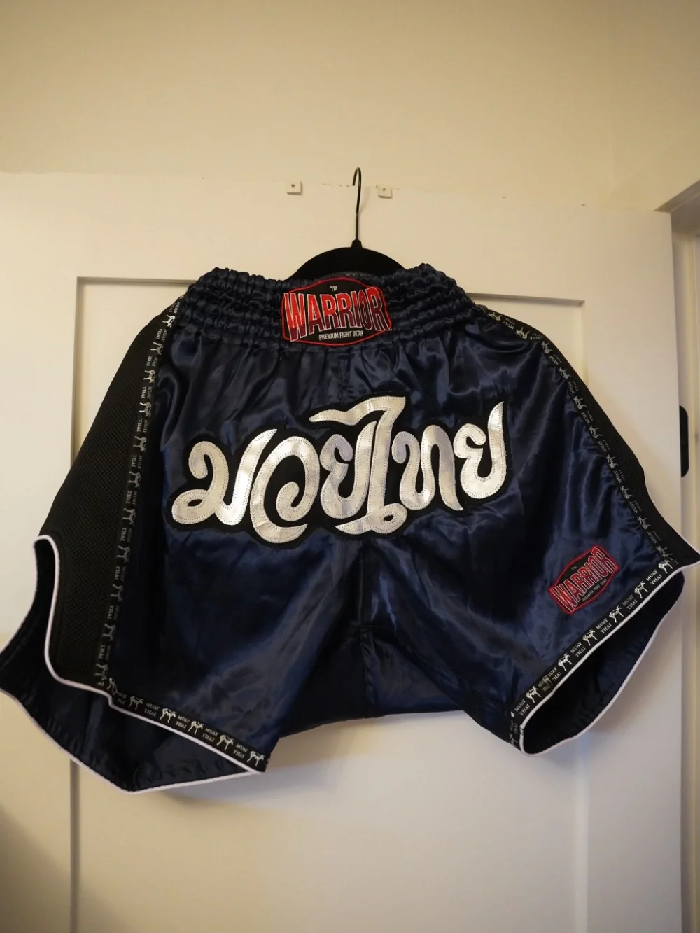 Warrior Navy Blue Muay Thai Shorts